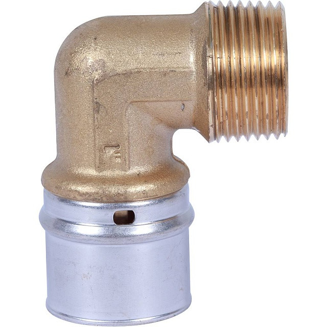 Угольник переходник STOUT 90° прессовой с наружной резьбой 1"x32 SFP-0011-000132