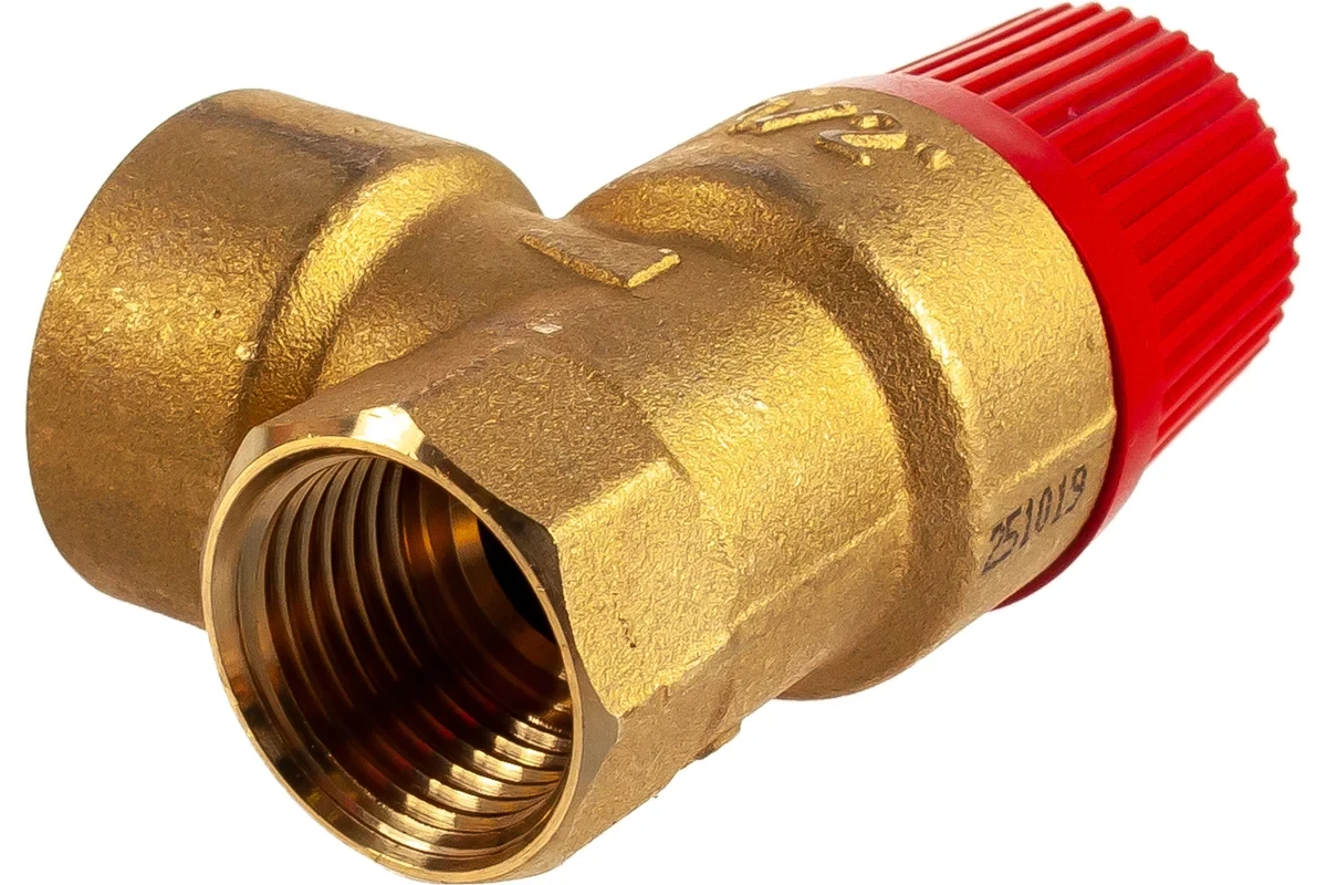 Клапан Stout предохранитель 1/2"x3/4" 2.5 бар с красной крышкой SVS-0001-002515