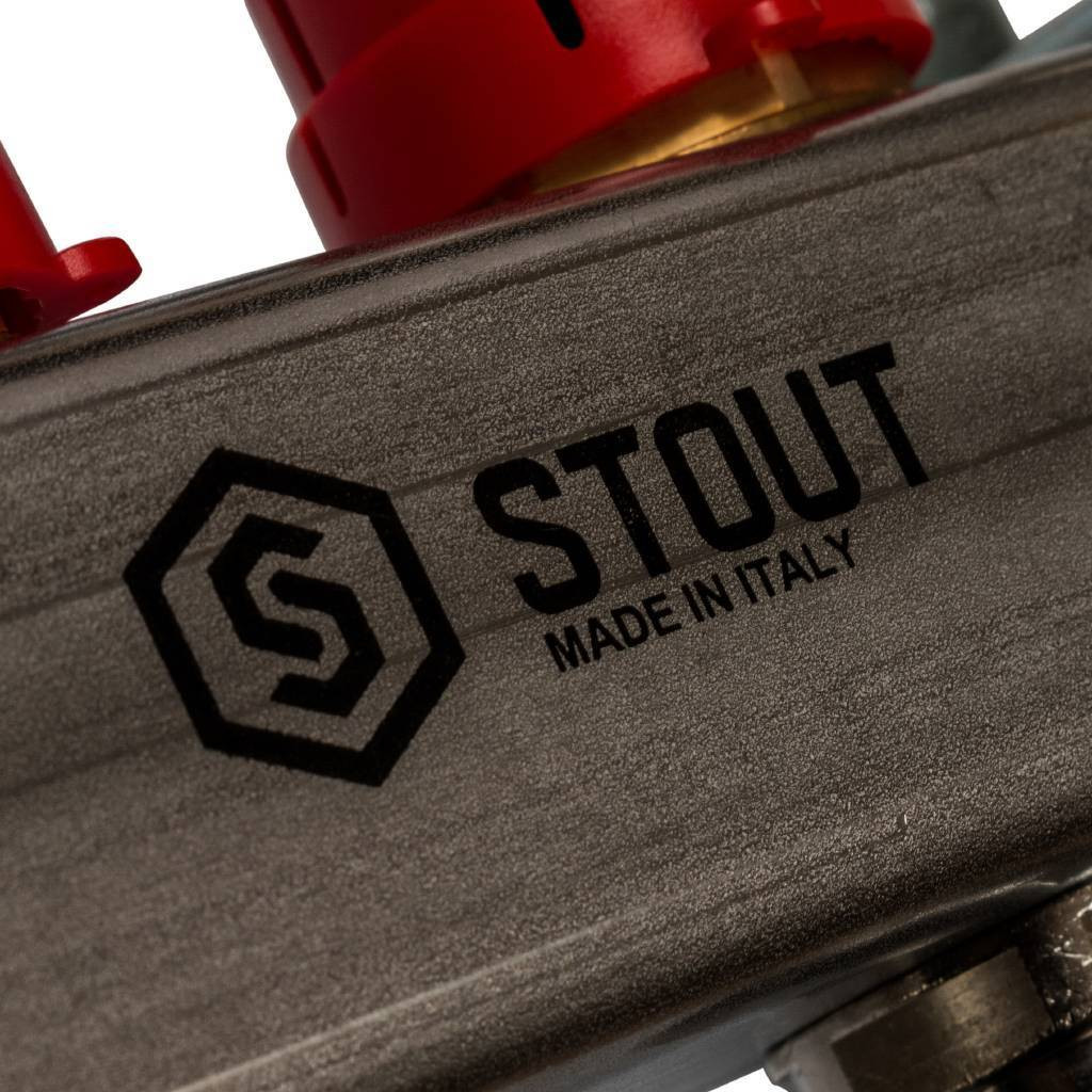 Коллектор STOUT из нержавеющей стали в сборе с расходомерами 11 вых. SMS 0907 000011