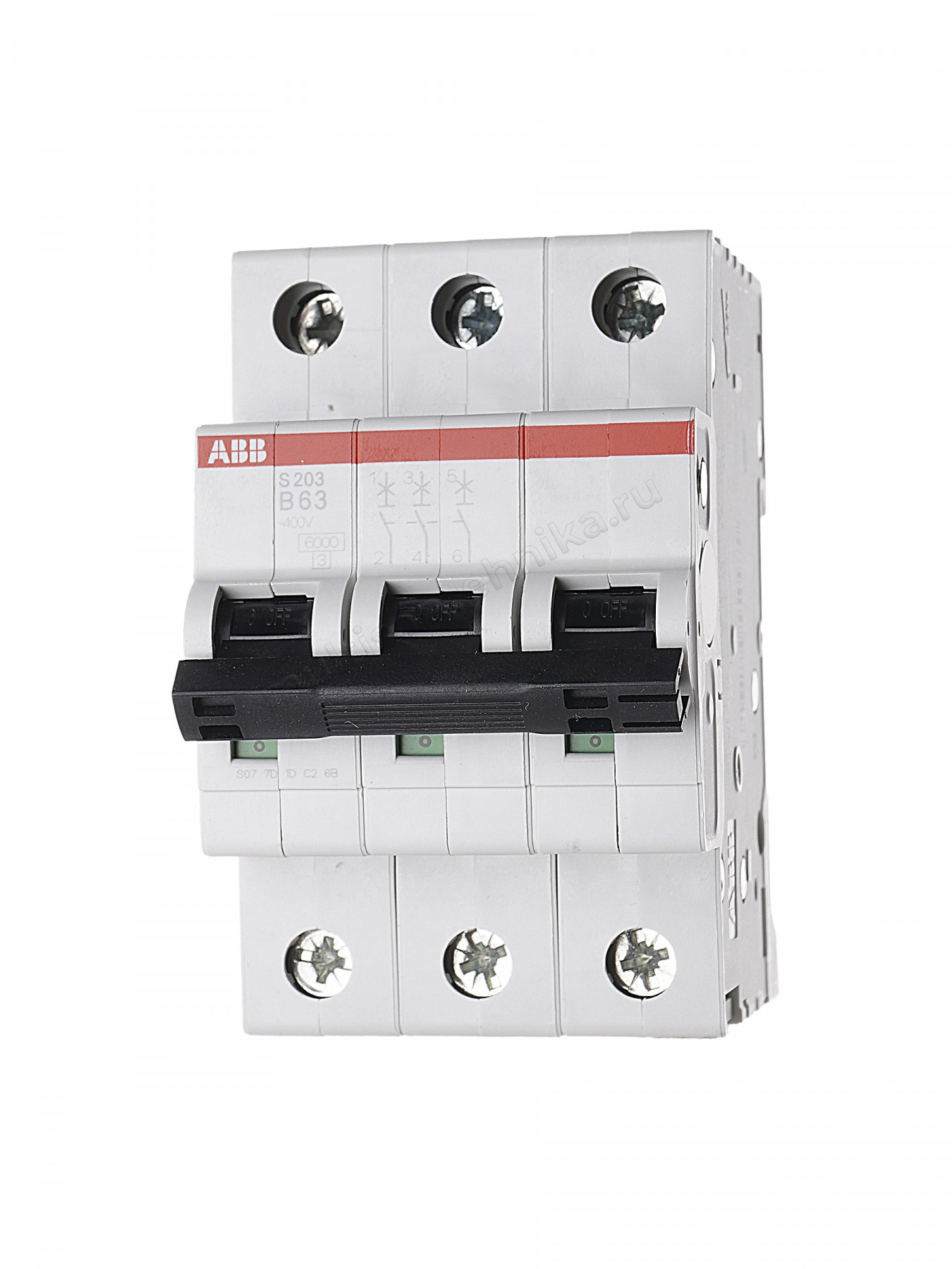 Автоматический выключатель ABB 3-полюсный S203 B63 2CDS253001R0635