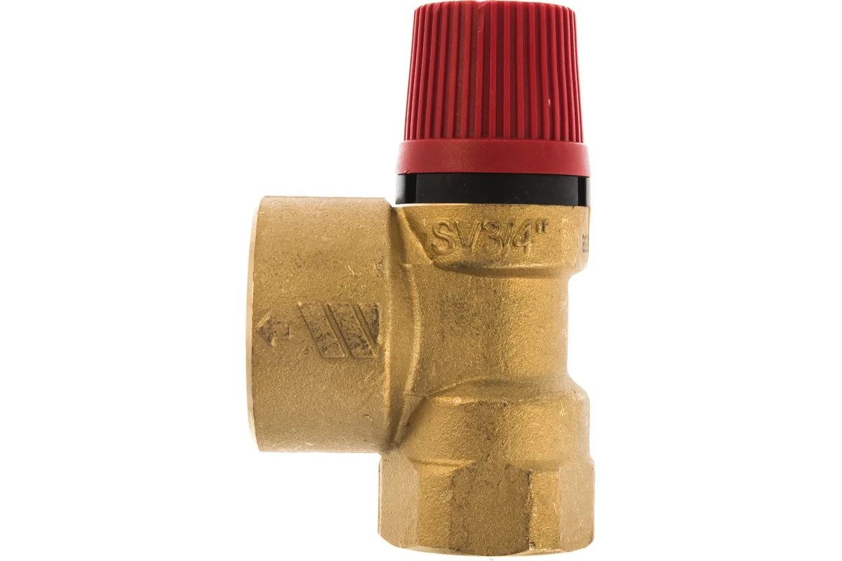 Клапан Stout предохранитель 3/4"x1" 1.5 бар с красной крышкой SVS-0001-001520