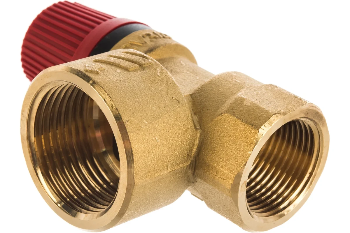 Клапан Stout предохранитель 3/4"x1" 1.5 бар с красной крышкой SVS-0001-001520