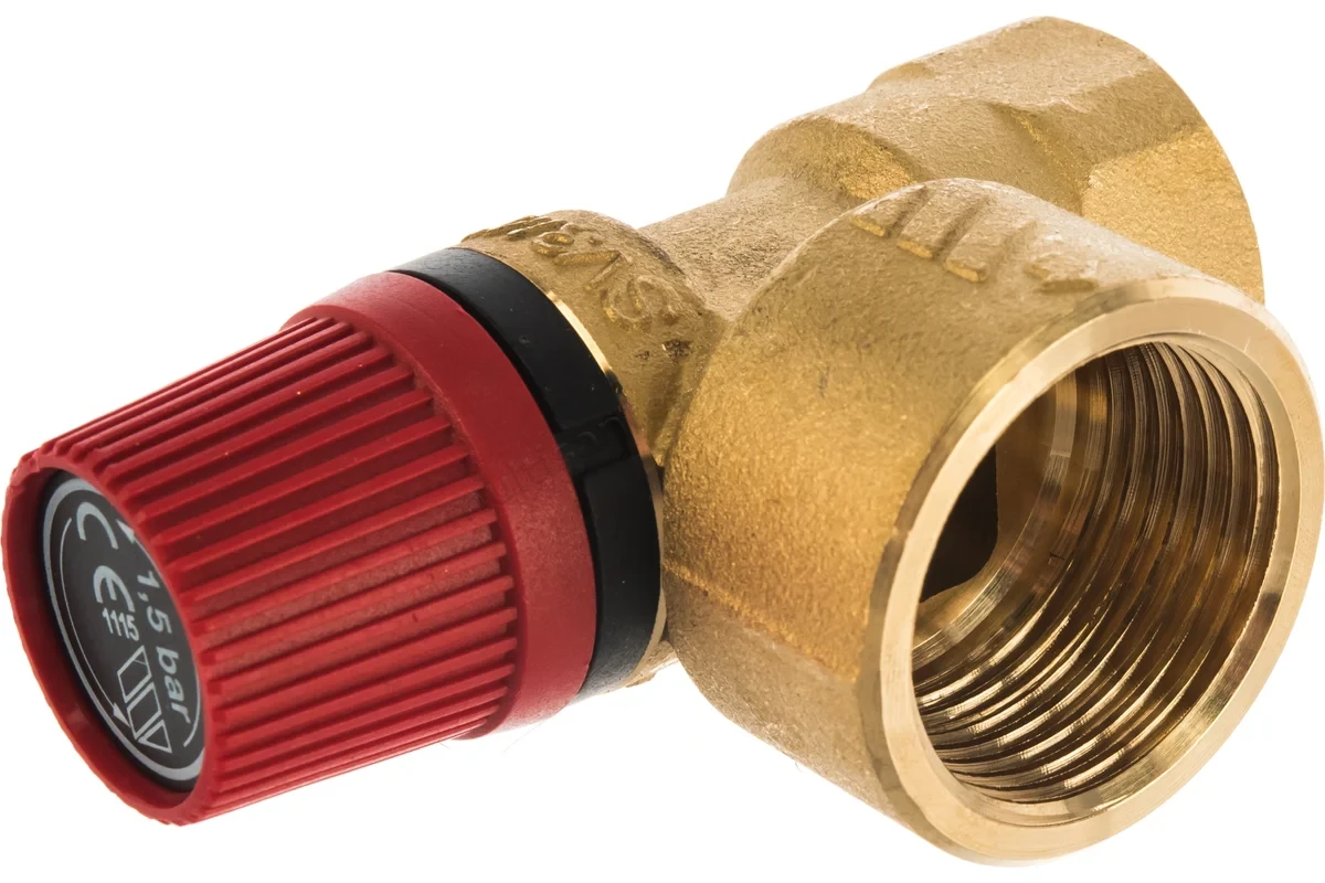 Клапан Stout предохранитель 3/4"x1" 1.5 бар с красной крышкой SVS-0001-001520
