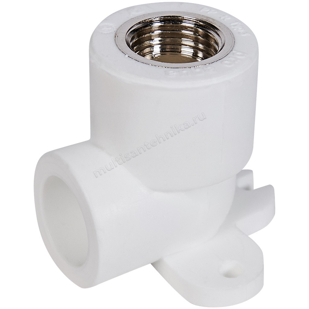 Угольник Pro Aqua комбинированный с креплением внутренняя 20x1/2" PA28008P