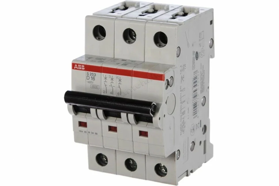 Автоматический выключатель ABB 3-полюсный S203 D16 2CDS253001R0161