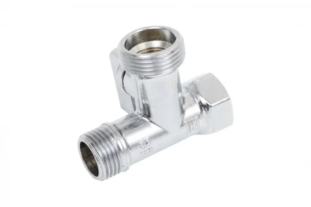 Кран шаровой тройник для подключения сантехнических приборов BUGATTI 08770004 Miami RG008UKM8Q0D67