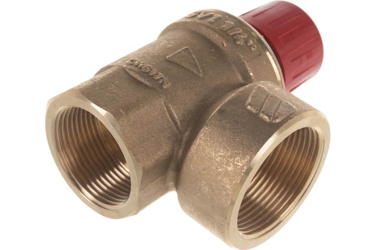 Клапан Stout предохранитель 1 1/4"x1 1/2" 1.5 бар с красной крышкой SVS-0001-001532