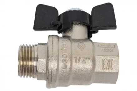 Шаровой кран Bugatti OREGON 1/2" в/н бабочка 3070060 ИС.081014