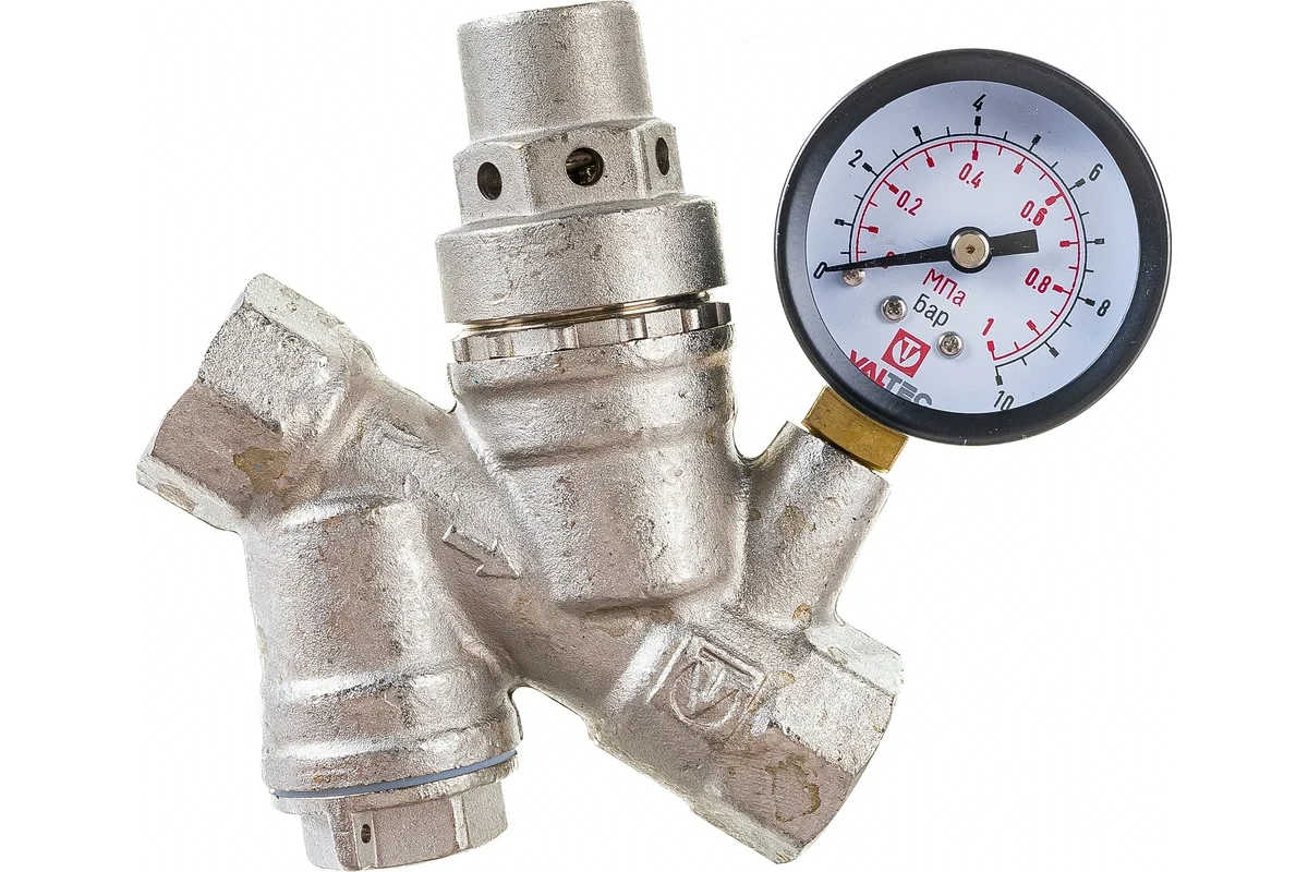 Редуктор давления с фильтром и манометром 2-5 бар 1/2" Valtec VT.082.N.04