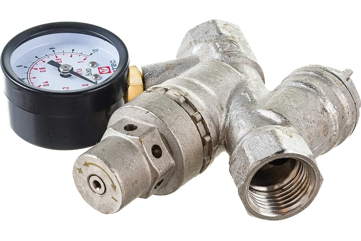 Редуктор давления с фильтром и манометром 2-5 бар 1/2" Valtec VT.082.N.04