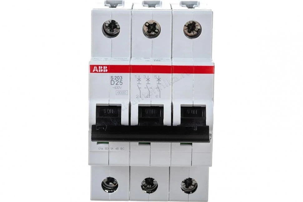 Автоматический выключатель ABB 3-полюсный S203 D25 2CDS253001R0251