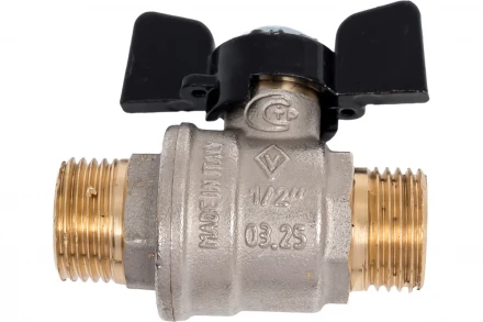 Кран шаровой BUGATTI Oregon 03270022 бабочка НР - НР резьба 1/2 RG008TC8M1E5QH