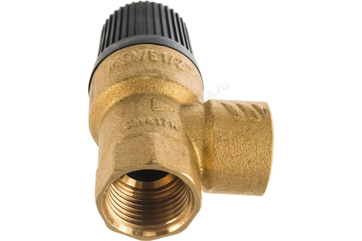 Клапан Stout предохранитель 1/2"x1/2" 3 бар с черной крышкой SVS-0001-013015