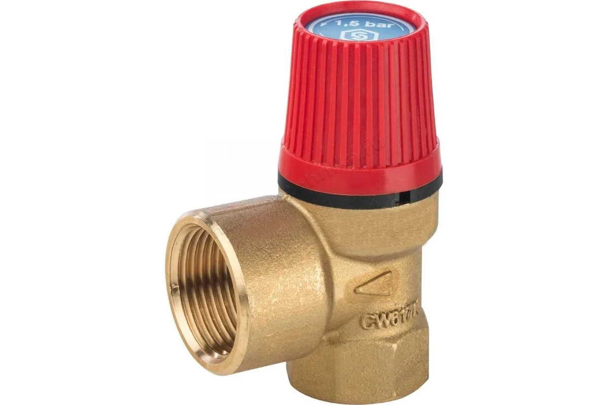 Клапан Stout предохранитель 1/2"x1/2" 6 бар с черной крышкой SVS-0001-016015