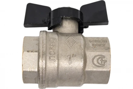 Шаровой кран В/В Ду-25 /1" бабочка черная Bugatti OREGON 03020072