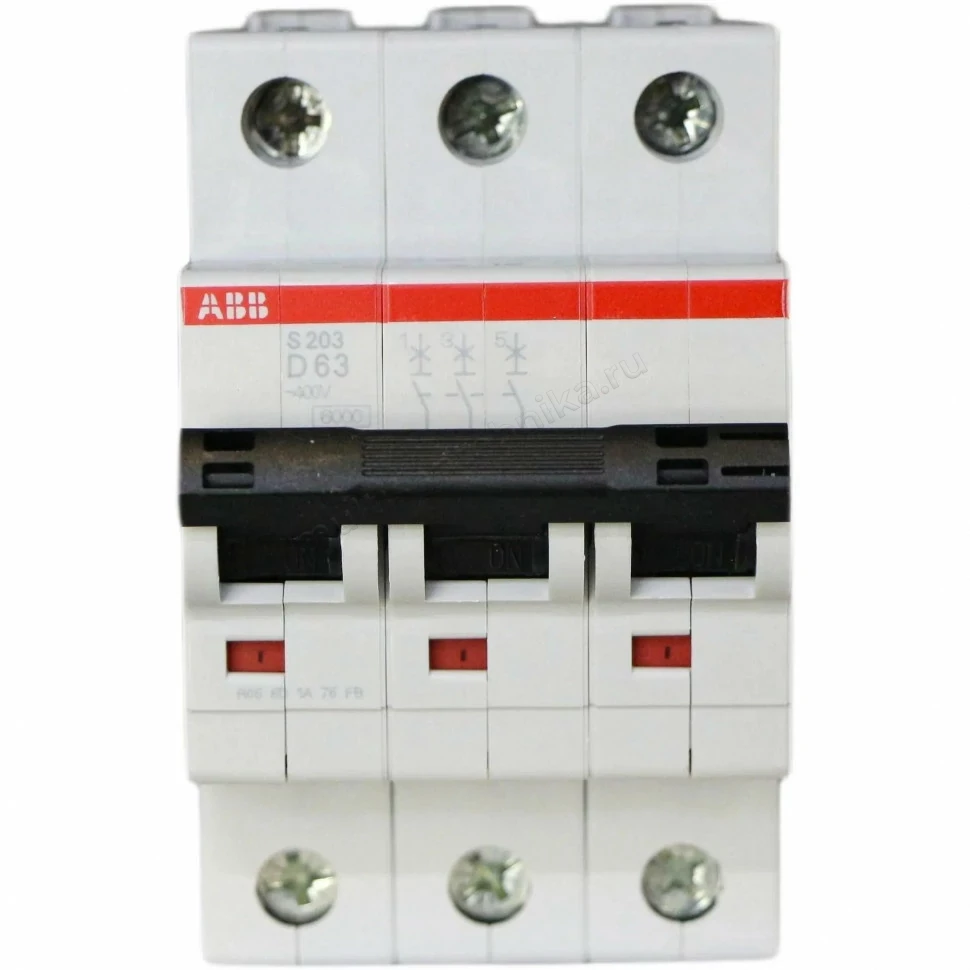 Автоматический выключатель ABB 3-полюсный S203 D63 2CDS253001R0631