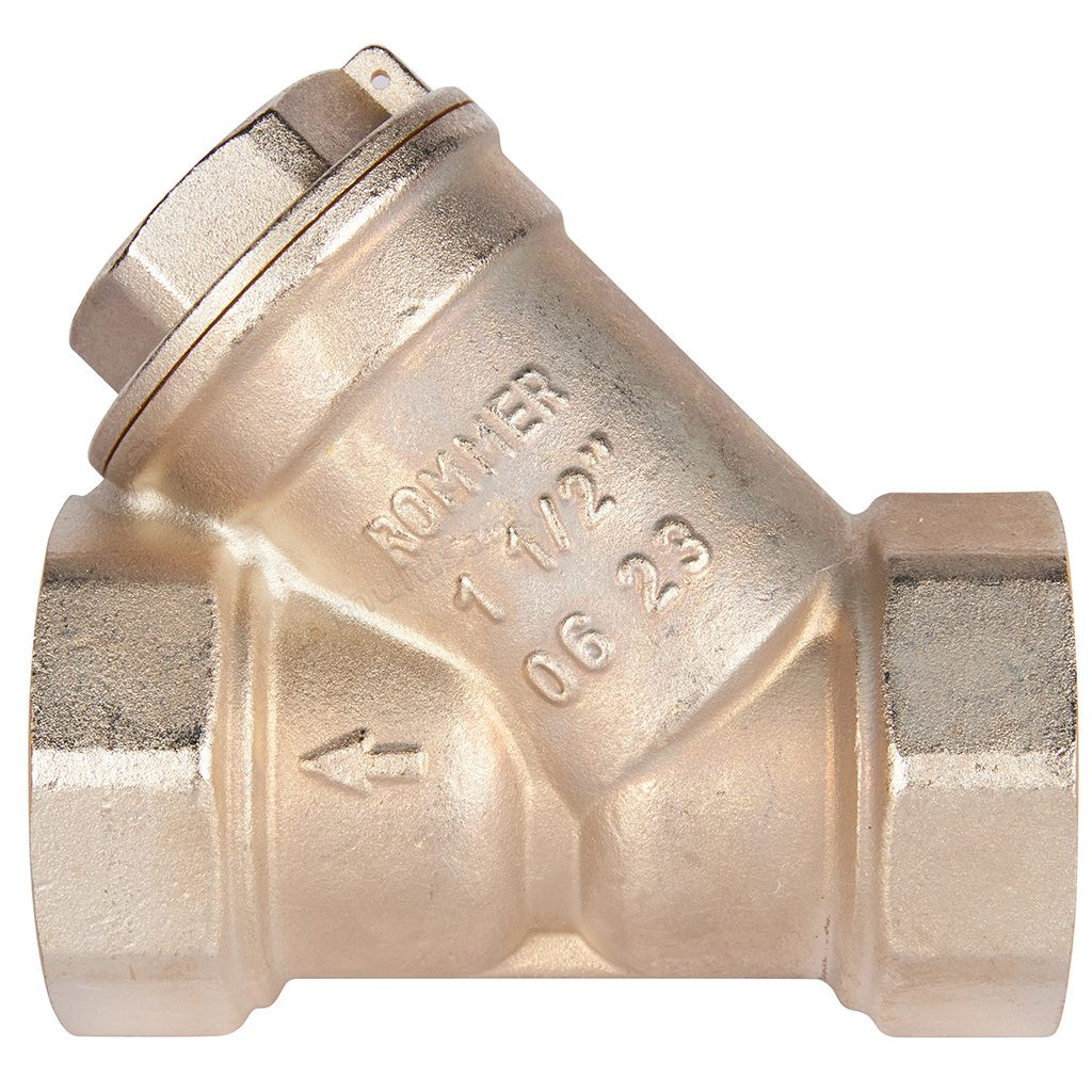 Фильтр Rommer грубой очистки 1 1/2" 500 мкм косой RFW-0001-000040