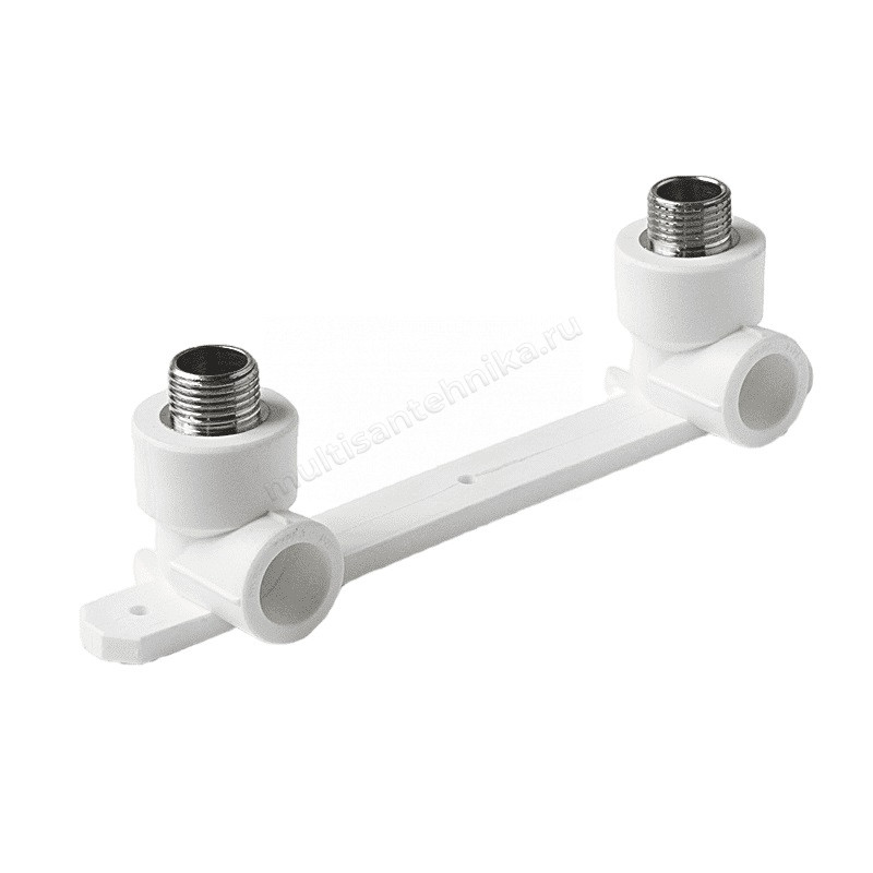 Угольник Pro Aqua комбинированный двойной с креплением наружная 25x1/2" PA280112P