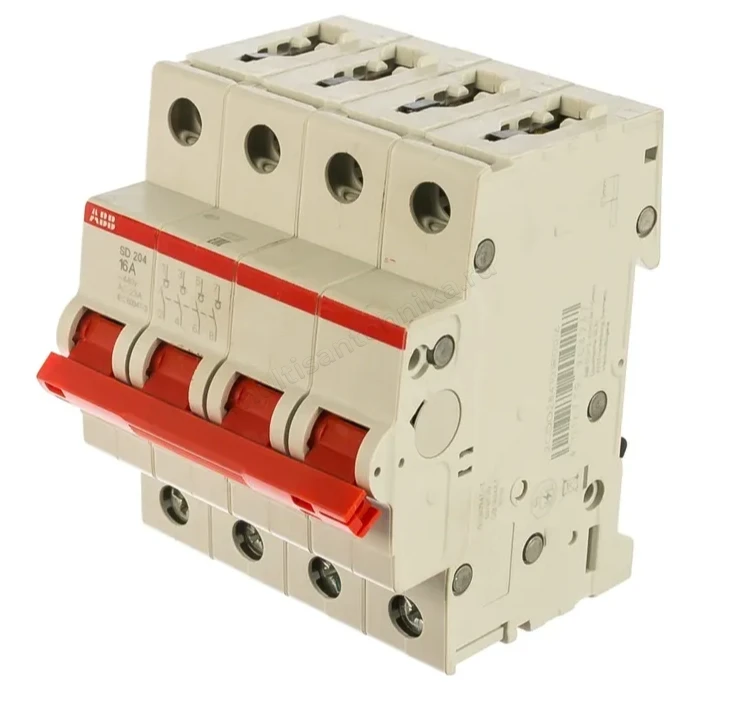 Рубильник ABB 4-полюсный SD204/16 красный рычаг 2CDD284101R0016