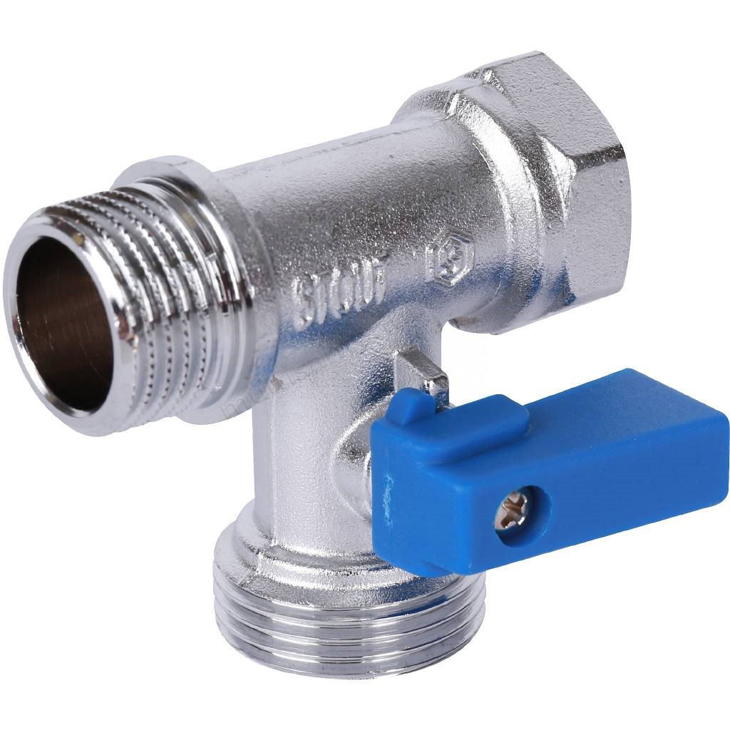 Кран Stout шаровой для бытовой техники флажок 1/2"x3/4"x1/2" SVB-0124-1234121