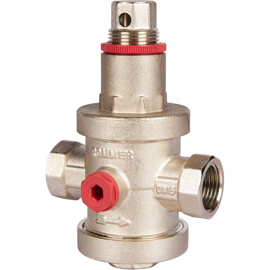 Редуктор давления Rommer ВН-ВН 3/4" PN25 с выходом под манометр RVS-0008-000020
