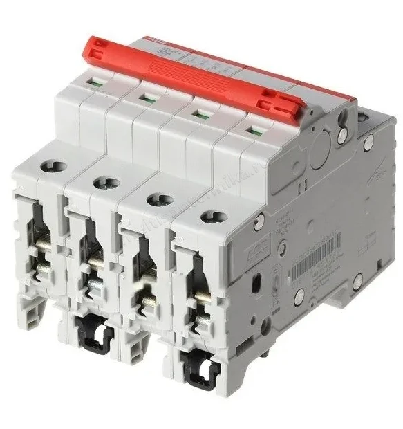 Рубильник ABB 4-полюсный SD204/32 красный рычаг 2CDD284101R0032