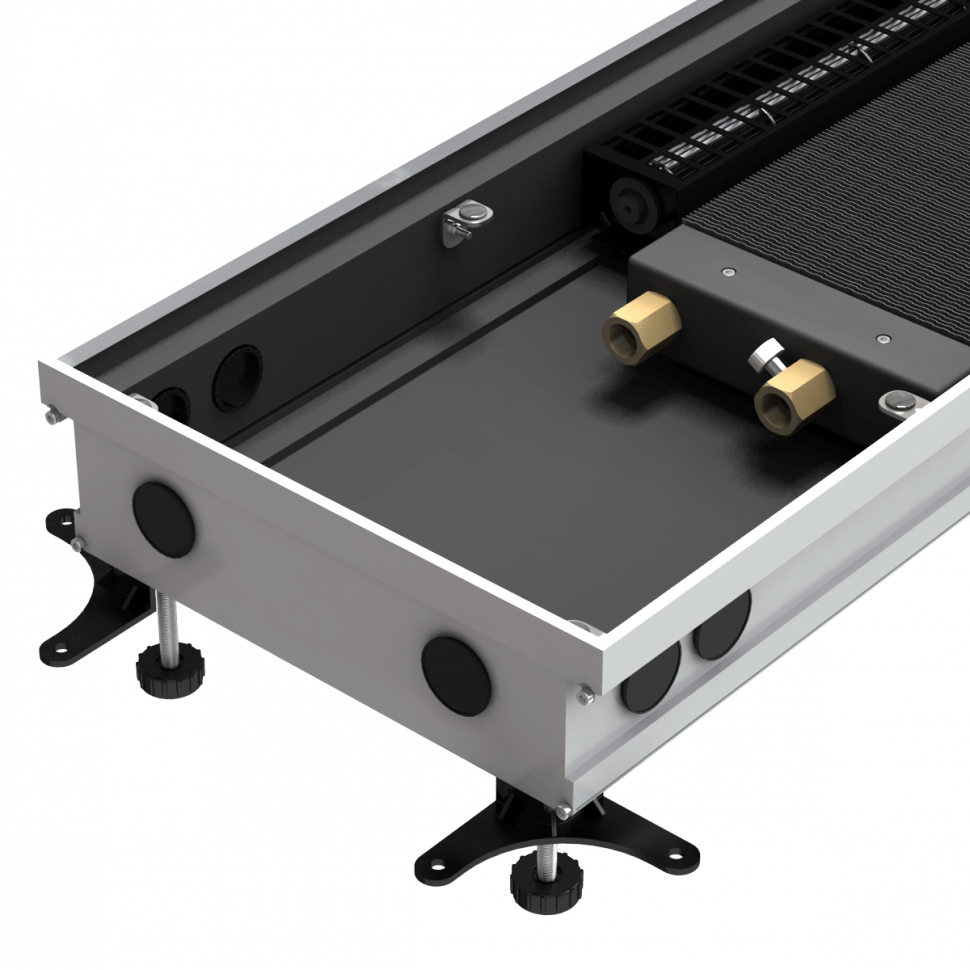 Конвектор ASKON внутрипольный водяной КВП 100/120/3900 АСКОН без вентилятора (с решеткой)
