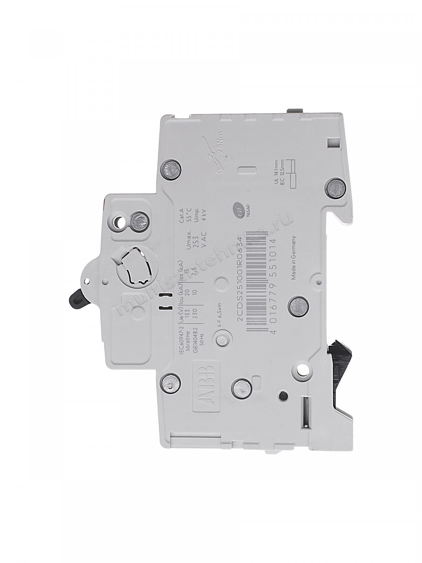 Автоматический выключатель ABB 1-полюсный S201 C63 2CDS251001R0634