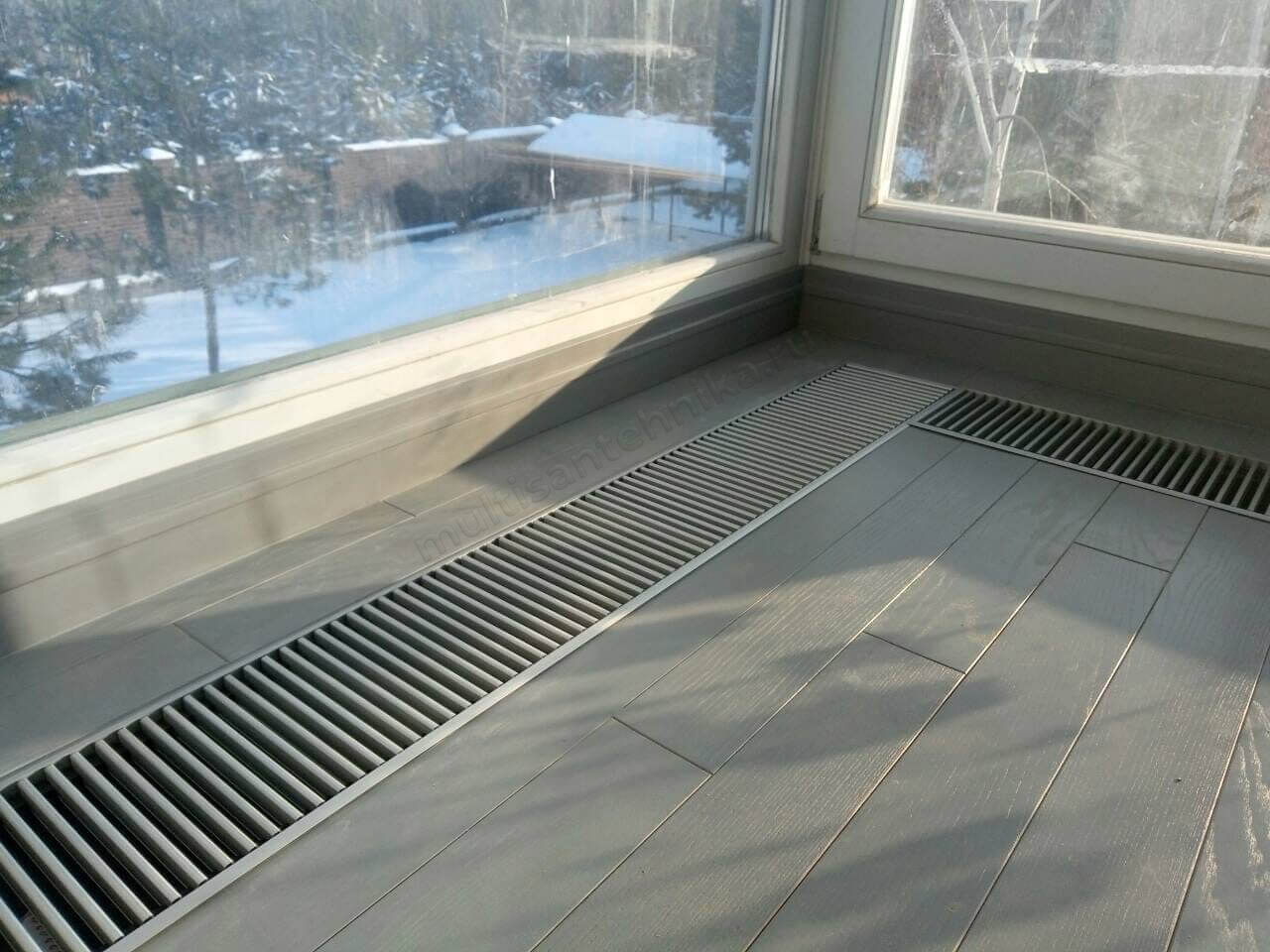 Конвектор Rommer внутрипольный 800×200×80 RCN1-1000-0820080