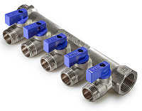 Коллектор с шаровыми кранами